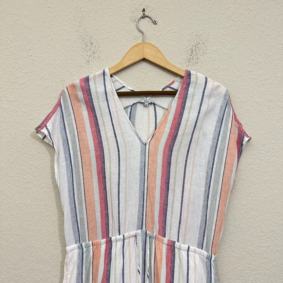 RAILS Wren Striped Linen-blend Tunic Dress in Marrakesh Stripe - Picture 3 of 12